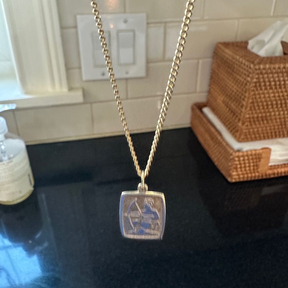 Gold Plated Sagittarius Zodiac Necklace – Astrology Chic - One Size